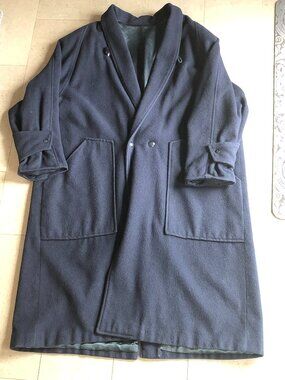 Men's long Navy blue coat jacket Great Fall/Winter Coat-Extra Large